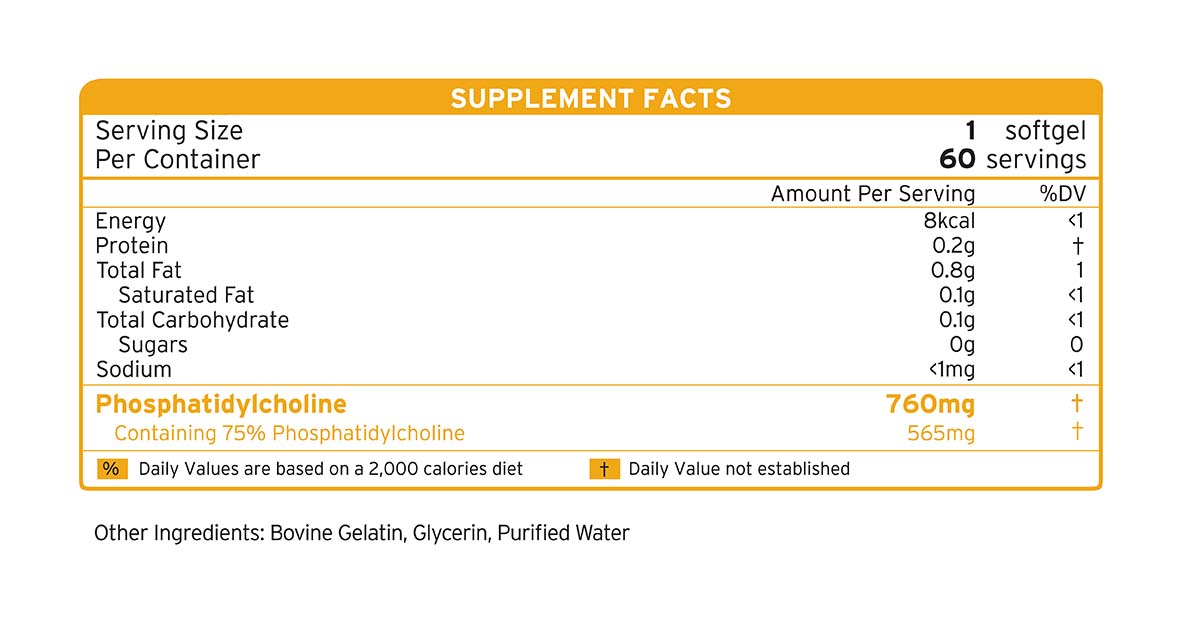 PhosChol 565 supplement facts