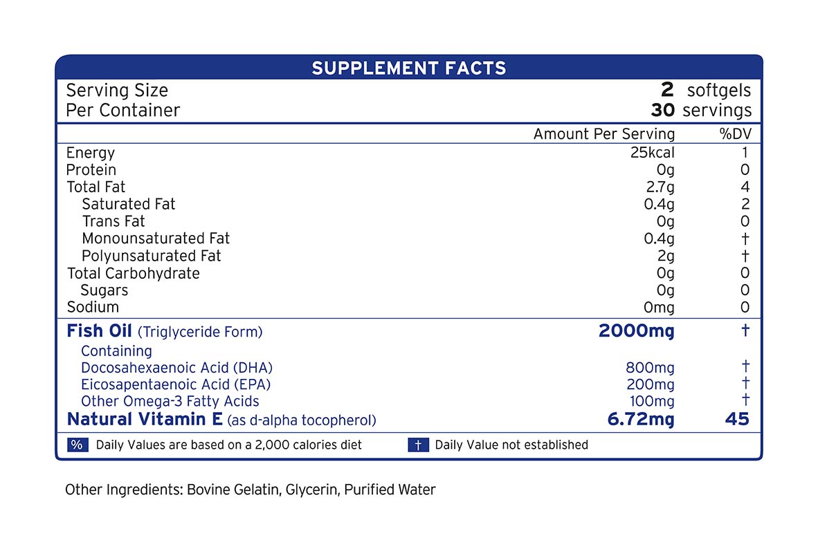 ProDHA supplement facts