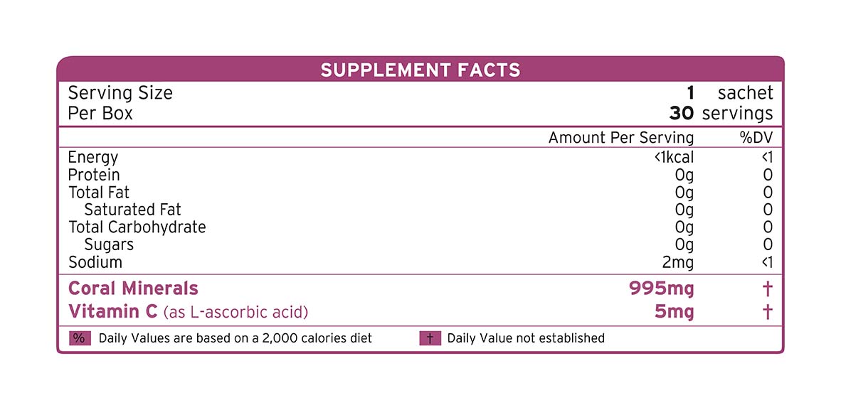 SangoCal supplement facts